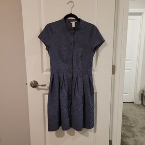 Button front pleated dress